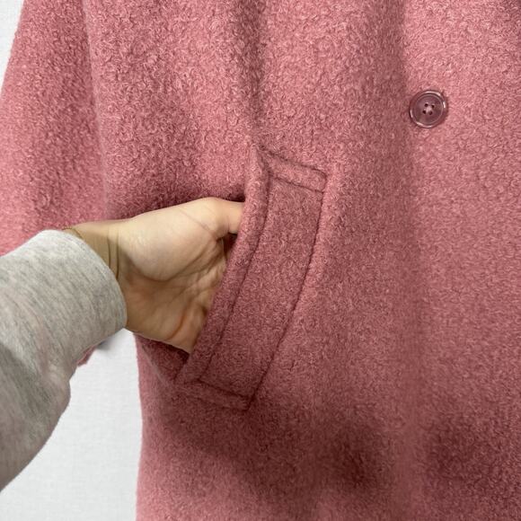 Primark x Rita Ora Womens Jacket S Pink Bounce Double Breasted Coat Long Line - Picture 3 of 15